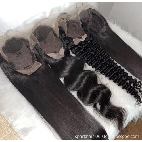 SPARK Pre-Plucked 12A Wig Vendors 30 40 Inch Loose Wave Human Hair Straight Long Mink Lace Front Frontal Wigs
